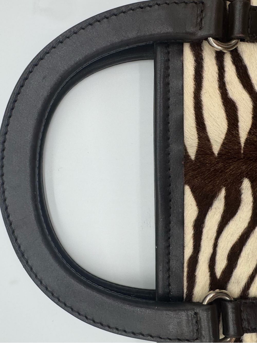Rare vintage Prada Zebra Print pony hair Top-Handle bag - Picture 8 of 16